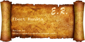 Ebert Renáta névjegykártya